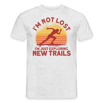 Ultramarathon Runner Ultramarathon Ultralauf Gesche - Men's T-Shirt - heather grey - Front - AI Model Male 178 dark (178cm)
