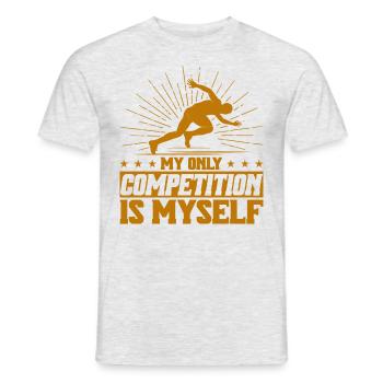 Trail Running Ultramarathon Ultramarathon Runner Ges - Men's T-Shirt - heather grey - Front - AI Model Male 178 dark (178cm)