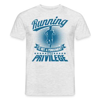 Ultralauf Trailrunning Marathonläufer Geschenk - Männer T-Shirt - Grau meliert - Vorne - AI Model Male 178 dark (178cm)