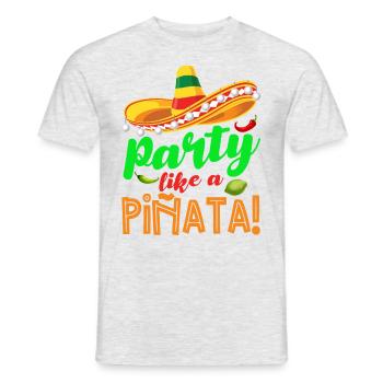 5 De Mayo Viva Mexico Cinco De Mayo Geschenk - Männer T-Shirt - Grau meliert - Vorne - AI Model Male 178 dark (178cm)