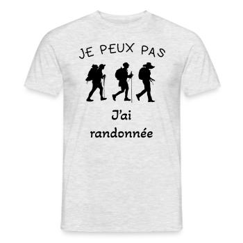 Wanderer Geschenk - Männer T-Shirt - Grau meliert - Vorne - AI Model Male 178 dark (178cm)