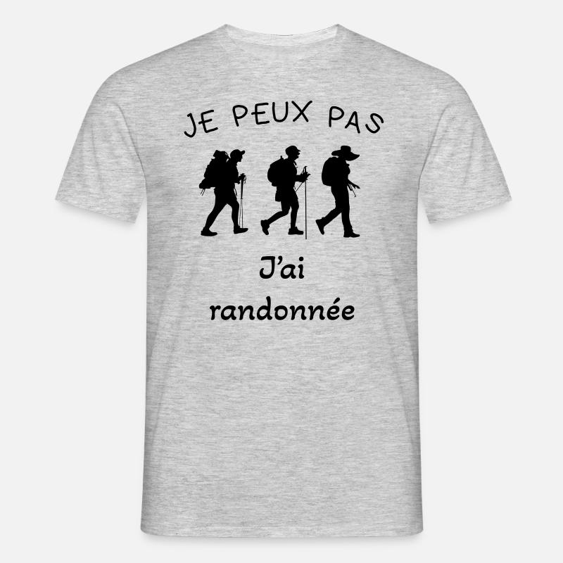 Wanderer Geschenk - Männer T-Shirt - Grau meliert