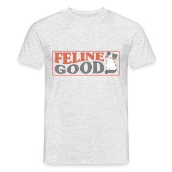 Katzenmama Katzeneltern Katzen Liebhaber Geschenk - Männer T-Shirt - Grau meliert - Vorne - AI Model Male 178 dark (178cm)