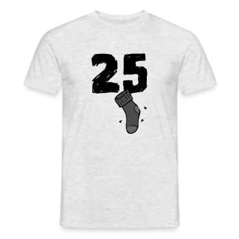 Alte Socke - Geschenk zum 25. Geburtstag - Männer T-Shirt - Grau meliert - Vorne - AI Model Male 178 dark (178cm)