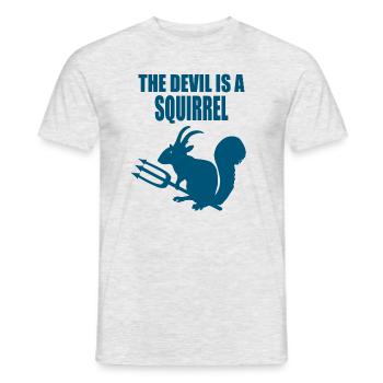 The devil is a squirrel, Devil Squirrel - Men's T-Shirt - heather grey - Front - AI Model Male 178 dark (178cm)
