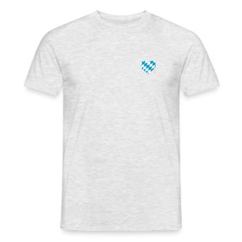 J’aime la Bavière Coeur T-Shirt - T-shirt homme - gris chiné - Devant - AI Model Male 178 dark (178cm)