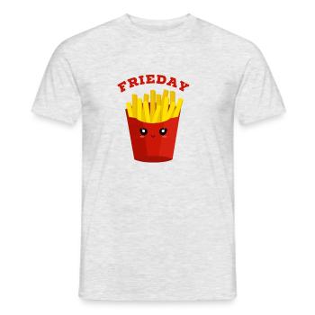 Pommes frites Frieday Kawaii - T-shirt homme - gris chiné - Devant - AI Model Male 178 dark (178cm)