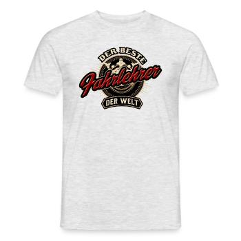 Der Beste Fahrlehrer der Welt - Geburstags - Männer T-Shirt - Grau meliert - Vorne - AI Model Male 178 dark (178cm)