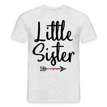 little sister gift birth little sister - Men's T-Shirt - heather grey - Front - AI Model Male 178 dark (178cm)