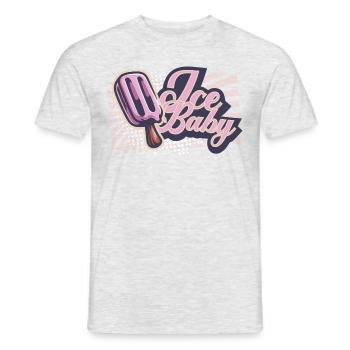 Ice Baby Retro Icecream summer summer sun sun - Men's T-Shirt - heather grey - Front - AI Model Male 178 dark (178cm)