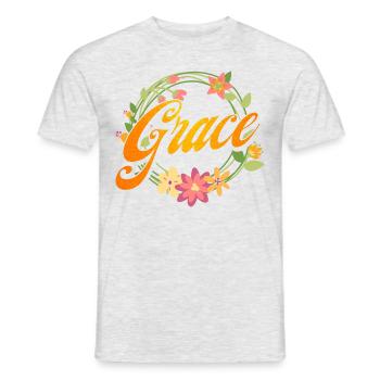 Inspirational Christian Religious Gift - Men's T-Shirt - heather grey - Front - AI Model Male 178 dark (178cm)