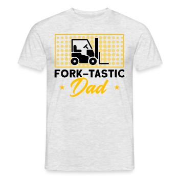 Forklift Driver Forklift Father Gift - Men's T-Shirt - heather grey - Front - AI Model Male 178 dark (178cm)