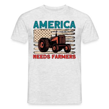 Bauernhof Traktor Landwirtschaft Geschenk - Männer T-Shirt - Grau meliert - Vorne - AI Model Male 178 dark (178cm)
