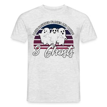 Haunted House Ghost Hunter Ghost Hunt Gift - Men's T-Shirt - heather grey - Front - AI Model Male 178 dark (178cm)