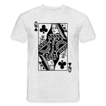 Cross queen card game - Men's T-Shirt - heather grey - Front - AI Model Male 178 dark (178cm)