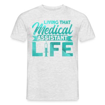 Medical School Medical Assistant Assis - Men's T-Shirt - heather grey - Front - AI Model Male 178 dark (178cm)