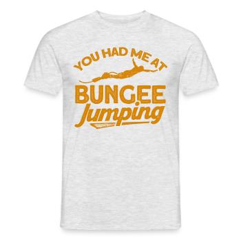 Bungee Jumping Extreme Sports Bungee Jumping Gift - Men's T-Shirt - heather grey - Front - AI Model Male 178 dark (178cm)