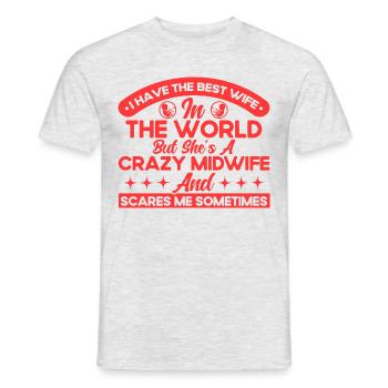 Midwife Obstetrician LD Work Gift - Men's T-Shirt - heather grey - Front - AI Model Male 178 dark (178cm)