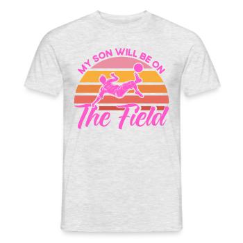 Sportfan Fußball Mama Fußball Geschenk - Männer T-Shirt - Grau meliert - Vorne - AI Model Male 178 dark (178cm)
