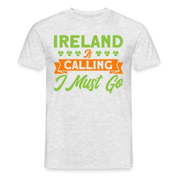 Irish Flag Ireland Ireland Holiday Gift - Men's T-Shirt - heather grey - Front - AI Model Male 178 dark (178cm)