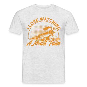 Trains Train Driver Locomotive Gift - Men's T-Shirt - heather grey - Front - AI Model Male 178 dark (178cm)