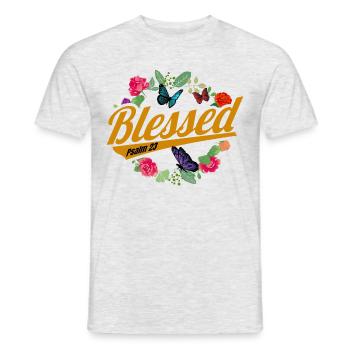 Bible Verse Inspirational Jesus God Gift - Men's T-Shirt - heather grey - Front - AI Model Male 178 dark (178cm)
