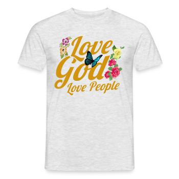 Jesus God Bible Verse Inspirational Gift - Men's T-Shirt - heather grey - Front - AI Model Male 178 dark (178cm)