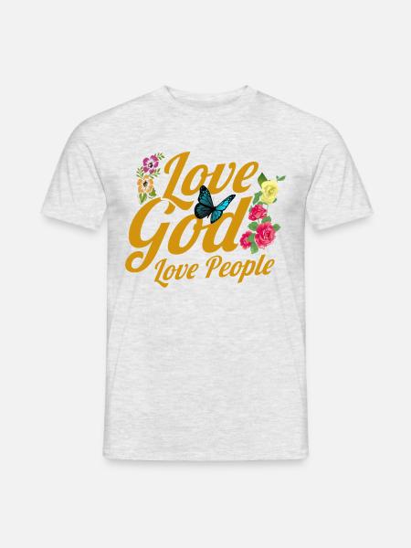 Jesus Gott Bibelvers Inspirierend Geschenk - Männer T-Shirt - Grau meliert
