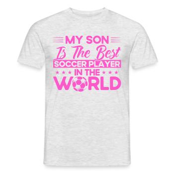 Fußball Mama Sportfan Fußball Geschenk - Männer T-Shirt - Grau meliert - Vorne - AI Model Male 178 dark (178cm)
