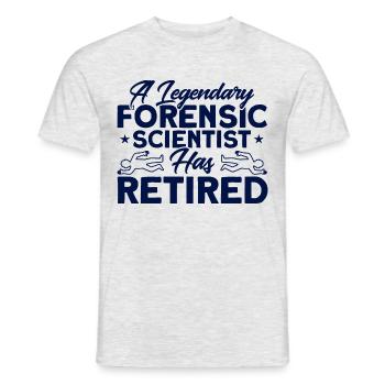 Is retired Forensic Science Gift - Men's T-Shirt - heather grey - Front - AI Model Male 178 dark (178cm)
