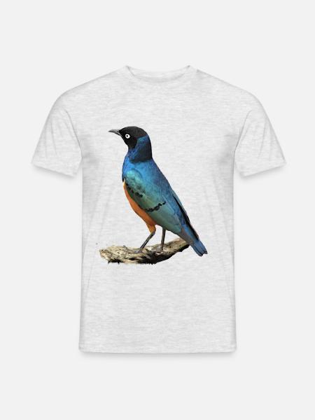 Shining Star - Bird - Afrika - Kenia - Safari - Heren T-shirt - grijs gemêleerd