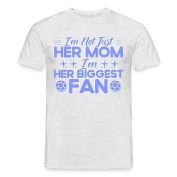 Sportfan Fußball Fußball Mama Geschenk - Männer T-Shirt - Grau meliert - Vorne - AI Model Male 178 dark (178cm)