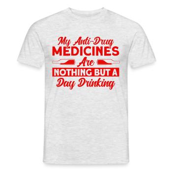 Jour Drinking Party Beach Party Cadeau - T-shirt homme - gris chiné - Devant - AI Model Male 178 dark (178cm)