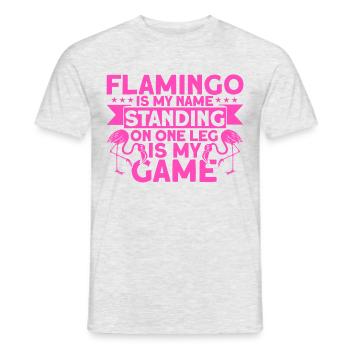 Flamingo est mon nom Cadeau pour amputés - T-shirt homme - gris chiné - Devant - AI Model Male 178 dark (178cm)