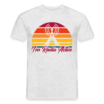 Code Morse radioamateur radio amateur radio Gesche - T-shirt homme - gris chiné - Devant - AI Model Male 178 dark (178cm)