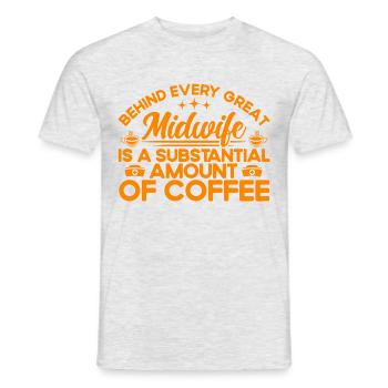 Obstétricien Doula Sage-femme Cadeau - T-shirt homme - gris chiné - Devant - AI Model Male 178 dark (178cm)