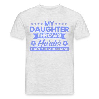 Tochter Sportfan Mutter Geschenk - Männer T-Shirt - Grau meliert - Vorne - AI Model Male 178 dark (178cm)
