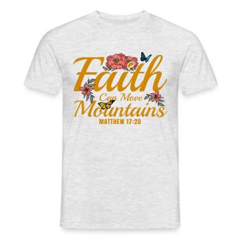 Christian Bible Verse Religious Gift - Men's T-Shirt - heather grey - Front - AI Model Male 178 dark (178cm)