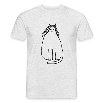 Cat Lady - black - Men's T-Shirt - heather grey - Front - AI Model Male 178 dark (178cm)