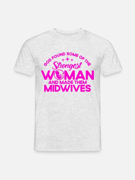 Geburtshelfer Hebamme LD Arbeit Geschenk - Mænd T-shirt - grå meleret