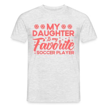 Football Mama Mère Fille Cadeau - T-shirt homme - gris chiné - Devant - AI Model Male 178 dark (178cm)