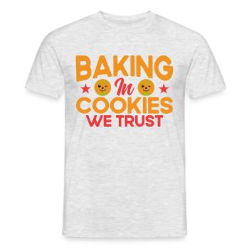 Christmas Bakery Gingerbread Gingerbread Baking Gesc - Men's T-Shirt - heather grey - Front - AI Model Male 178 dark (178cm)