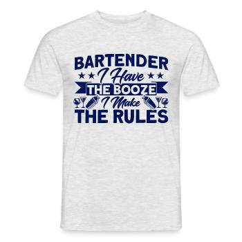 Kellner Service Barkeeper Geschenk - Männer T-Shirt - Grau meliert - Vorne - AI Model Male 178 dark (178cm)