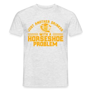 Horseshoe Thrower Horseshoe Throwing Horseshoe Throwing - Men's T-Shirt - heather grey - Front - AI Model Male 178 dark (178cm)