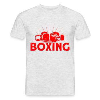 Boxing Boxes Gift - Men's T-Shirt - heather grey - Front - AI Model Male 178 dark (178cm)