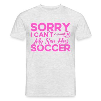Sportfan Fußball Mama Sohn Geschenk - Männer T-Shirt - Grau meliert - Vorne - AI Model Male 178 dark (178cm)