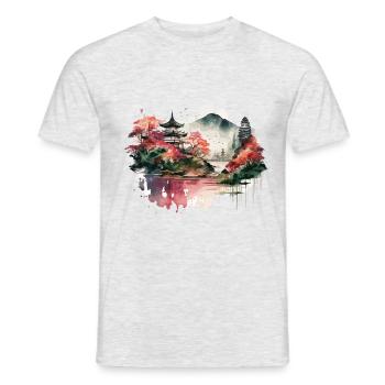 Berg - Männer T-Shirt - Grau meliert - Vorne - AI Model Male 178 dark (178cm)