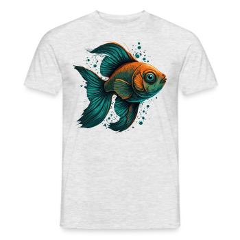 Fischauge - Männer T-Shirt - Grau meliert - Vorne - AI Model Male 178 dark (178cm)