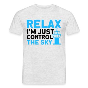 Contrôle de la circulation aérienne Contrôleur de la circulation aérienne Cadeau de l’aéroport - T-shirt homme - gris chiné - Devant - AI Model Male 178 dark (178cm)