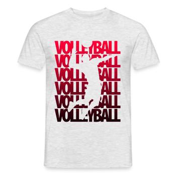 Équipe de volleyball - T-shirt homme - gris chiné - Devant - AI Model Male 178 dark (178cm)